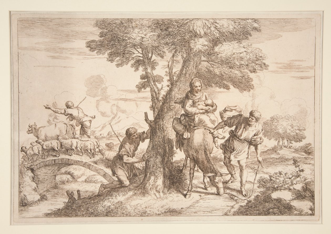 La fuga in Egitto da Giovanni Benedetto Castiglione