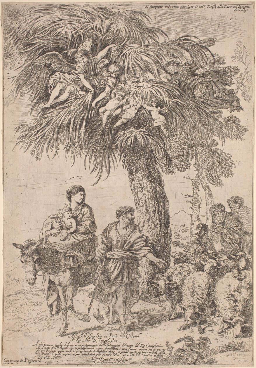 La fuga in Egitto da Giovanni Benedetto Castiglione