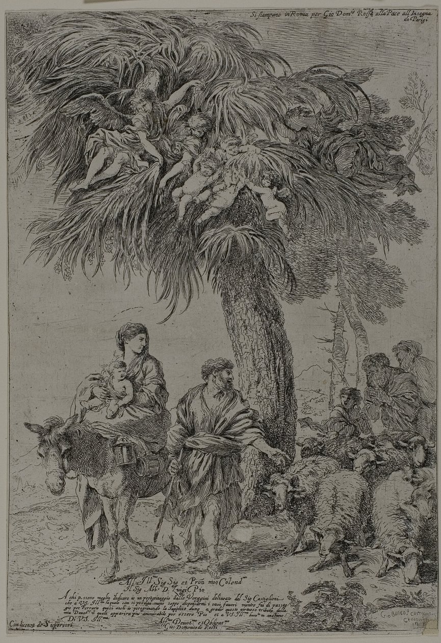 La fuga in Egitto da Giovanni Benedetto Castiglione