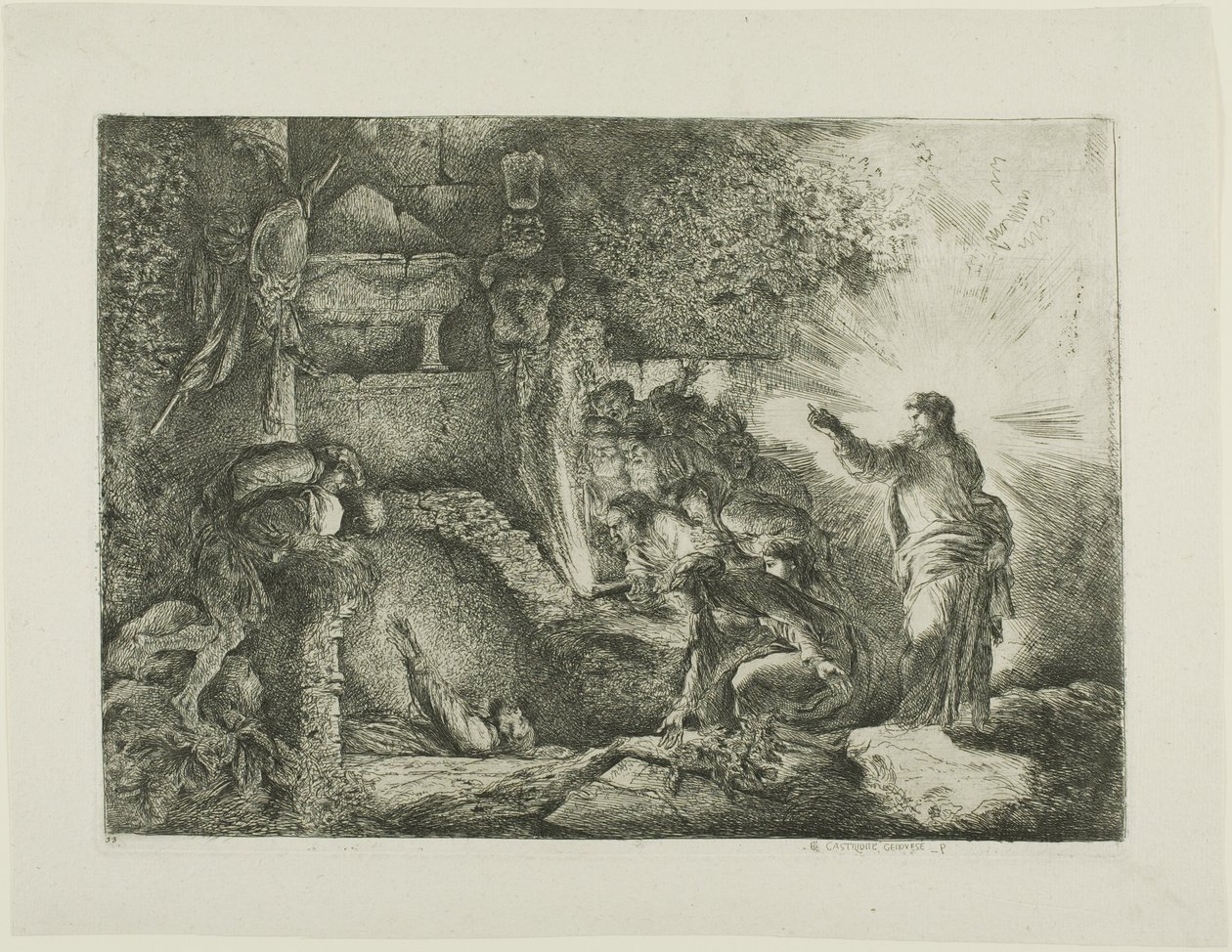 La resurrezione di Lazzaro da Giovanni Benedetto Castiglione