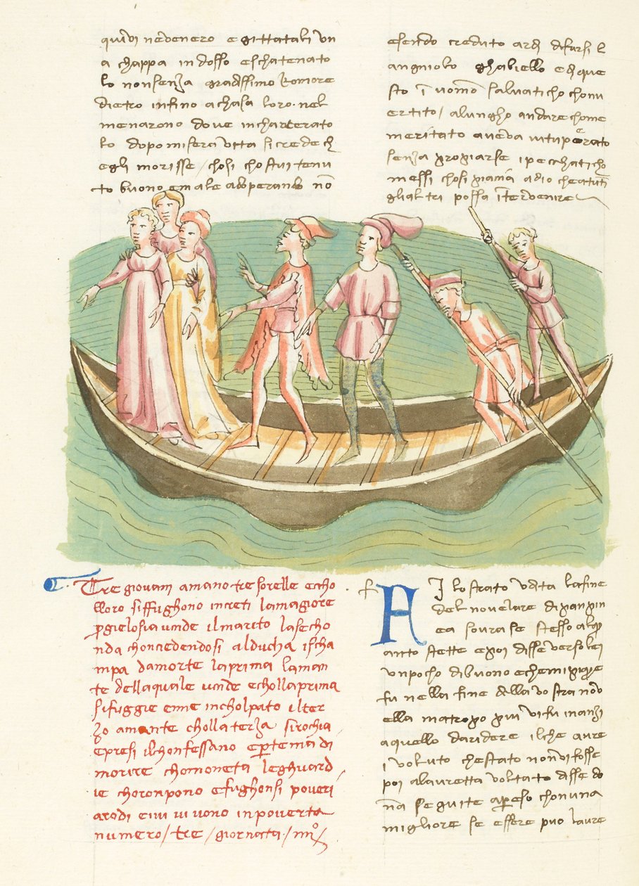 Decameron, Entremetteur malgré lui - Ninette e le sue sorelle in barca a vela , Quarta giornata, racconto 3. da Giovanni Boccaccio