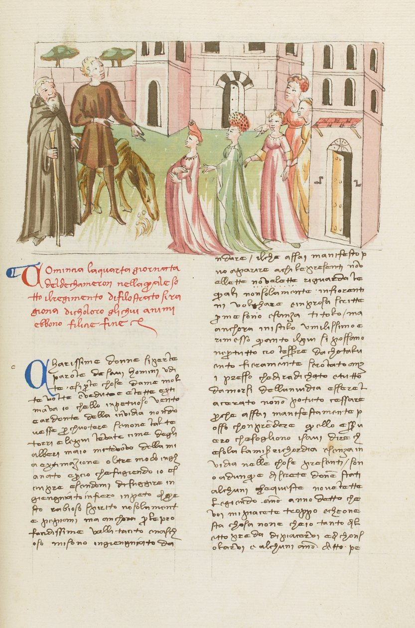 Decameron, Filippo Balducci e suo figlio a Firenze , Quarto giorno, . da Giovanni Boccaccio
