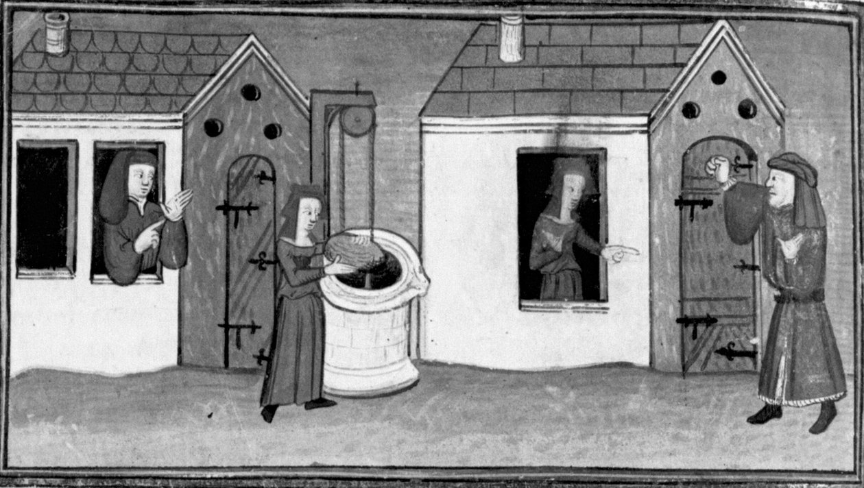 Decameron, Ghita getta un sasso nel pozzo; Tofano rimane chiuso fuori di casa. Settimo giorno, racconto 4 da Giovanni Boccaccio