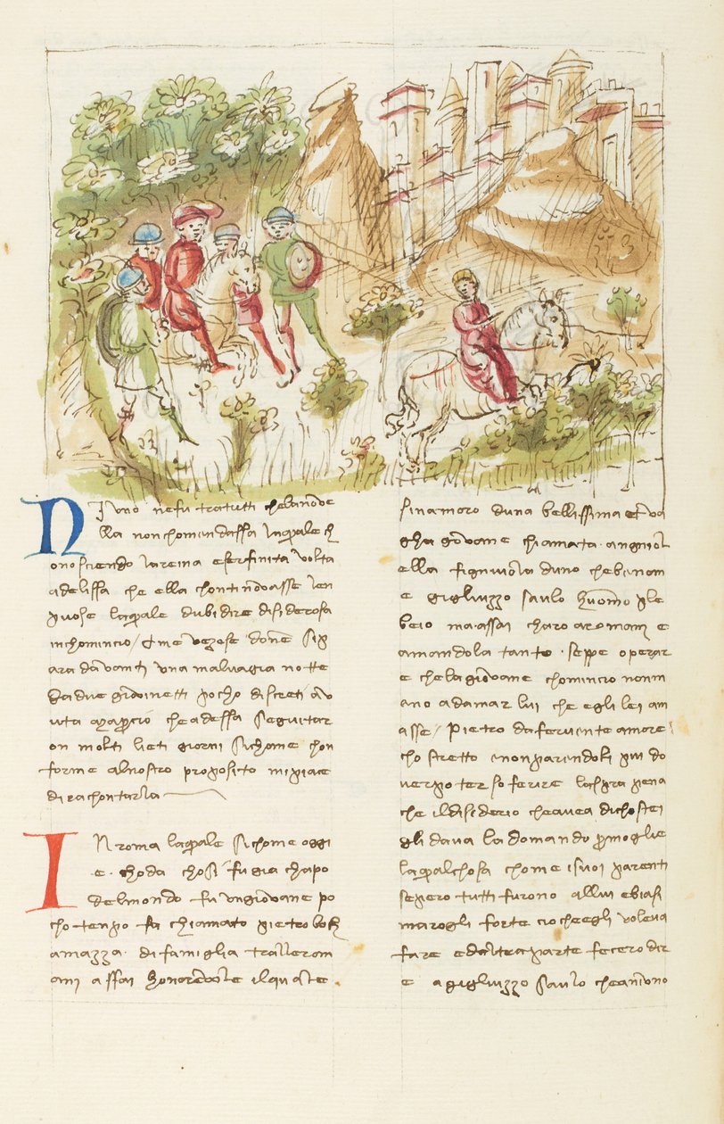 Decameron, La campagna romana; Agnolella in fuga dai briganti, Quinta giornata, racconto 3. da Giovanni Boccaccio