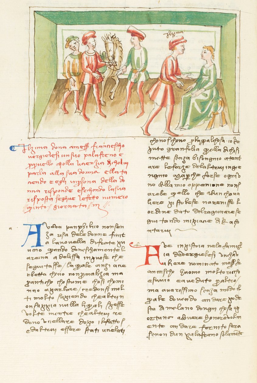 Decameron, Le moyen de parvenir ; Zima che parla alla moglie di Francesco , Terzo giorno, racconto 5. da Giovanni Boccaccio