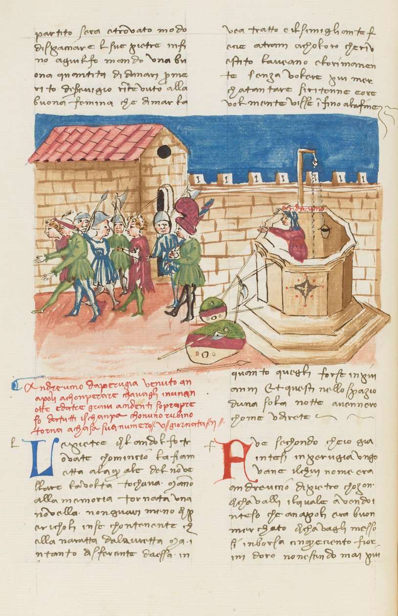 Decamerone, I profumi di Napoli - Andreuccio di Pietro che esce dal pozzo, Seconda giornata, racconto 5. da Giovanni Boccaccio