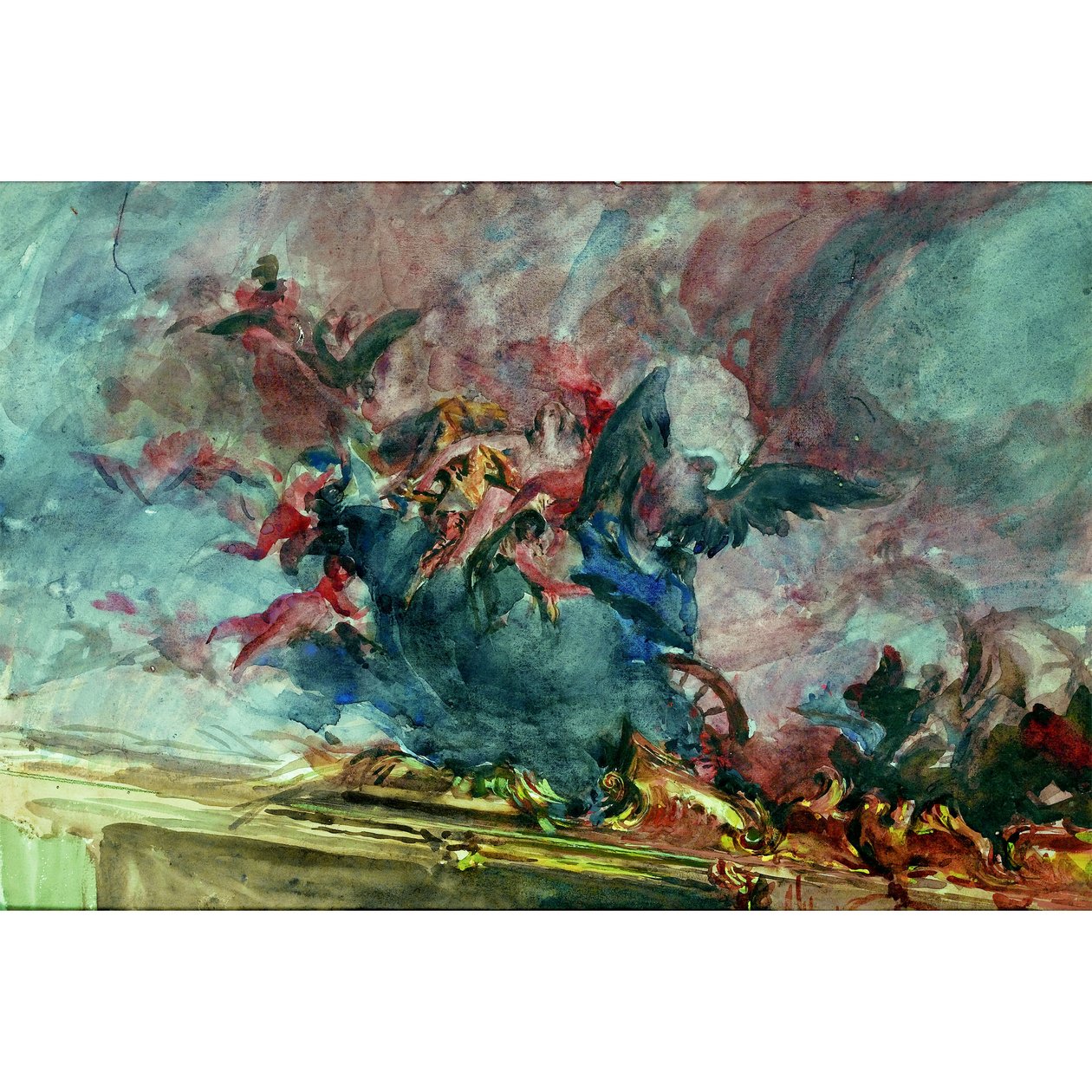 Boldini - PROJET DE DÉCORATION, PARTE DI UN SOFFITTO DEL TIEPOLO da Giovanni Boldini