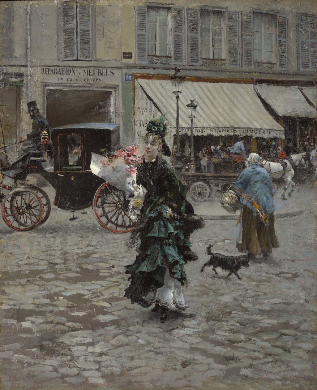 Attraversando la strada, 1873-75 da Giovanni Boldini