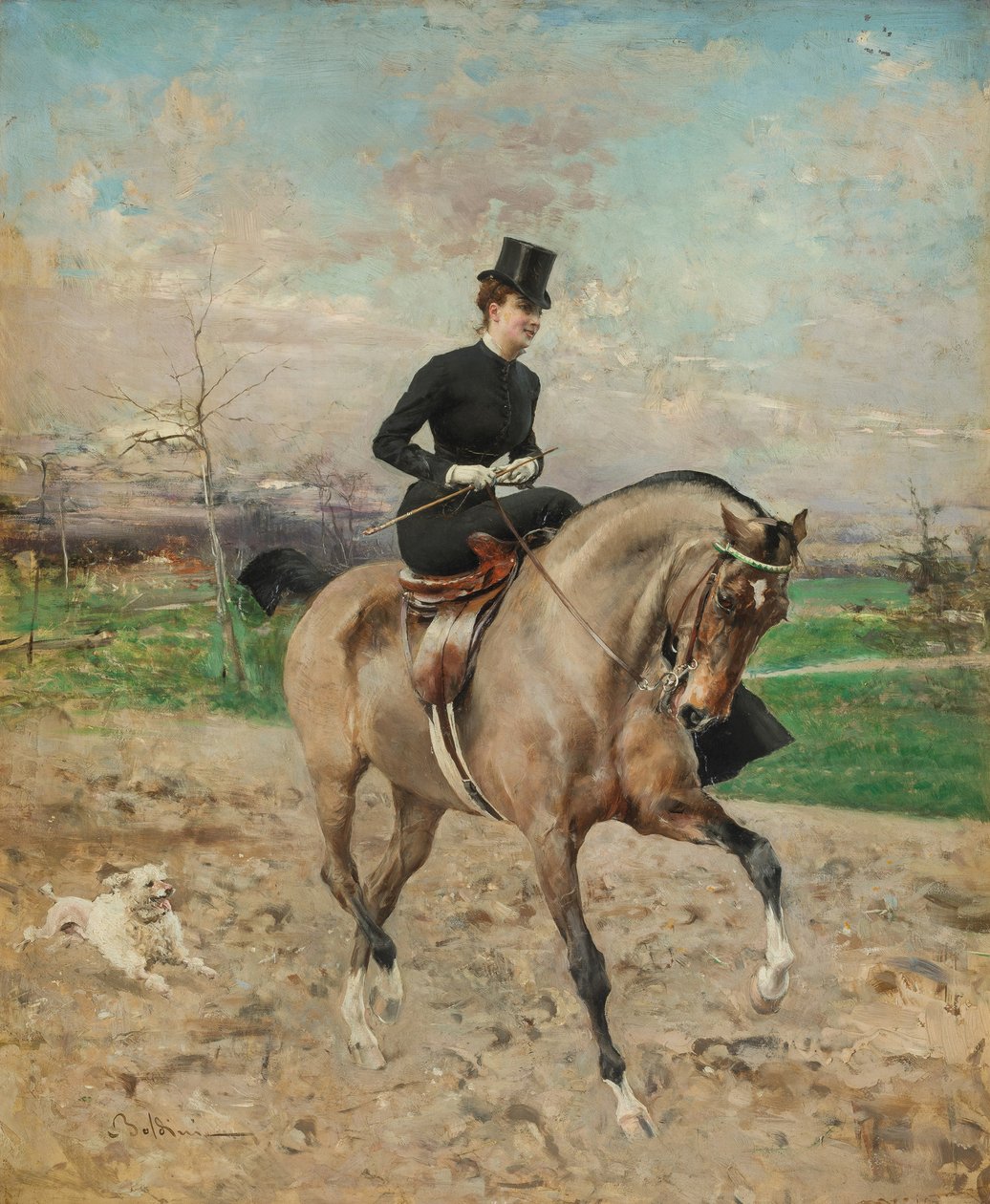 Cavallerizza. Alice Régnault a cavallo, 1878 da Giovanni Boldini
