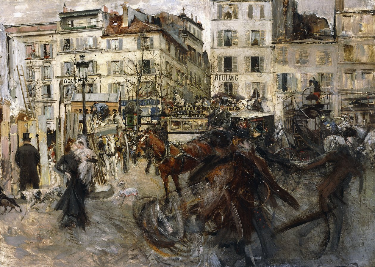 La Place Pigalle, 1874 da Giovanni Boldini