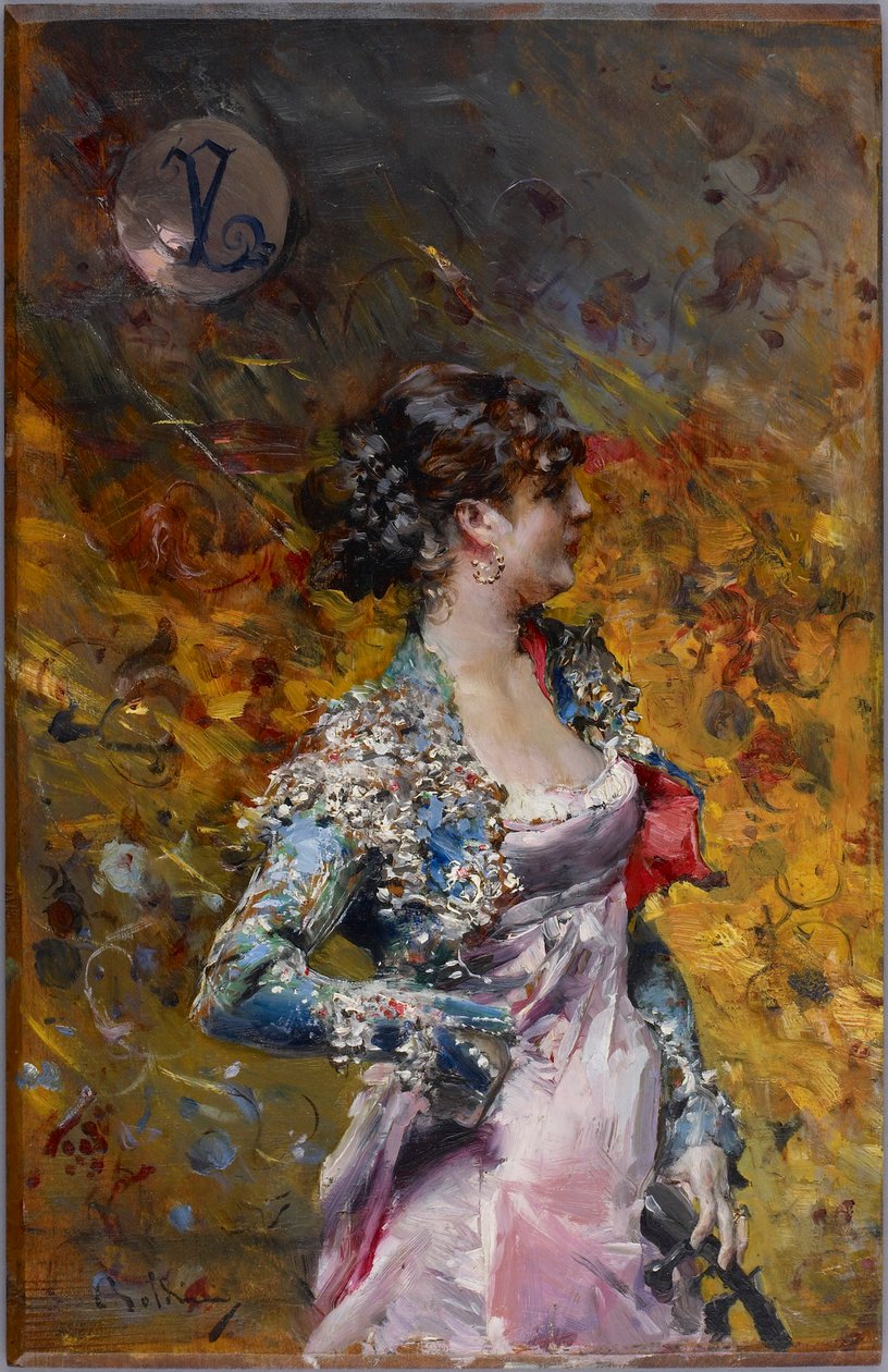 Signora con una chitarra da Giovanni Boldini