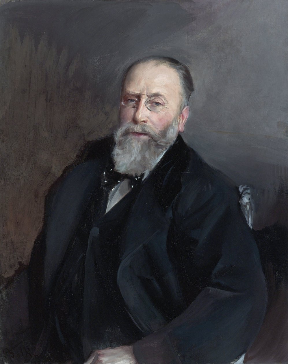Ritratto di Edmond de Rothschild (1845-1934) banchiere, filantropo e collezionista francese da Giovanni Boldini