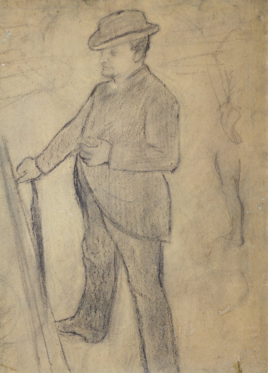 Ritratto di Boldini, di Edgar Degas (1834-1917), disegno da Giovanni Boldini