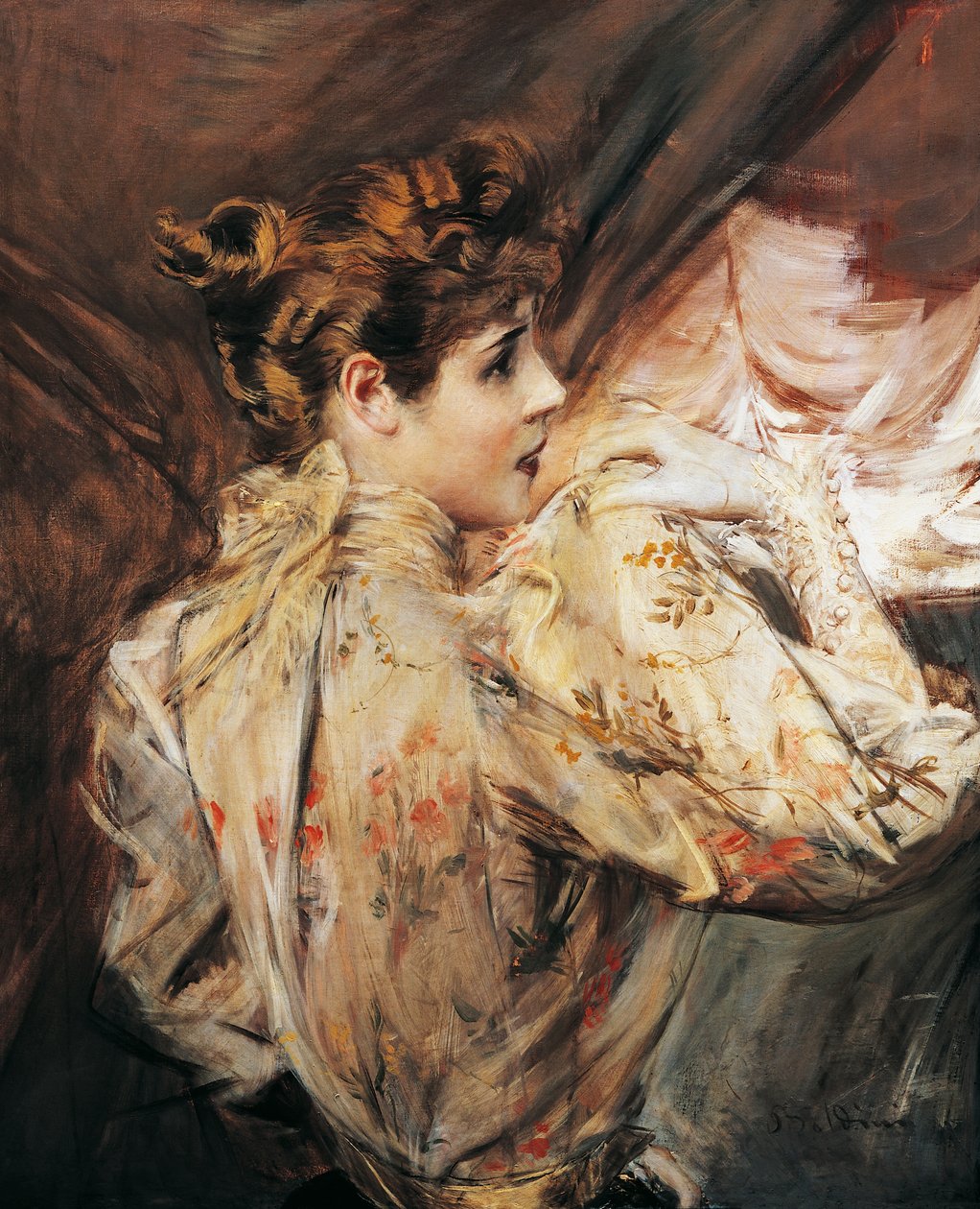 Ritratto di Eleonora Duse, attrice italiana, dipinto di Giovanni Boldini da Giovanni Boldini