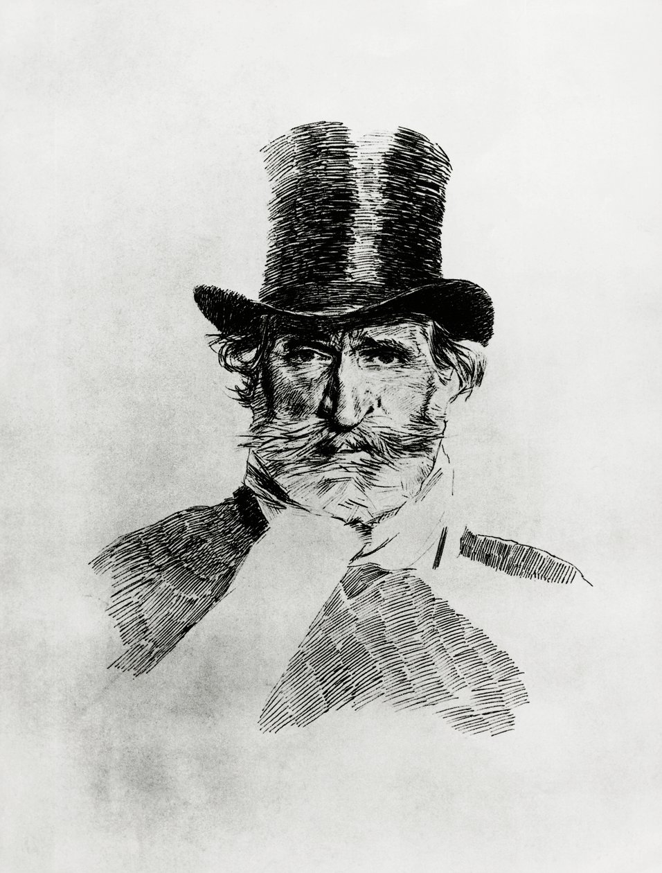 Ritratto di Giuseppe Verdi (1813-1901), compositore italiano, disegno di Giovanni Boldini (1842-1931) da Giovanni Boldini