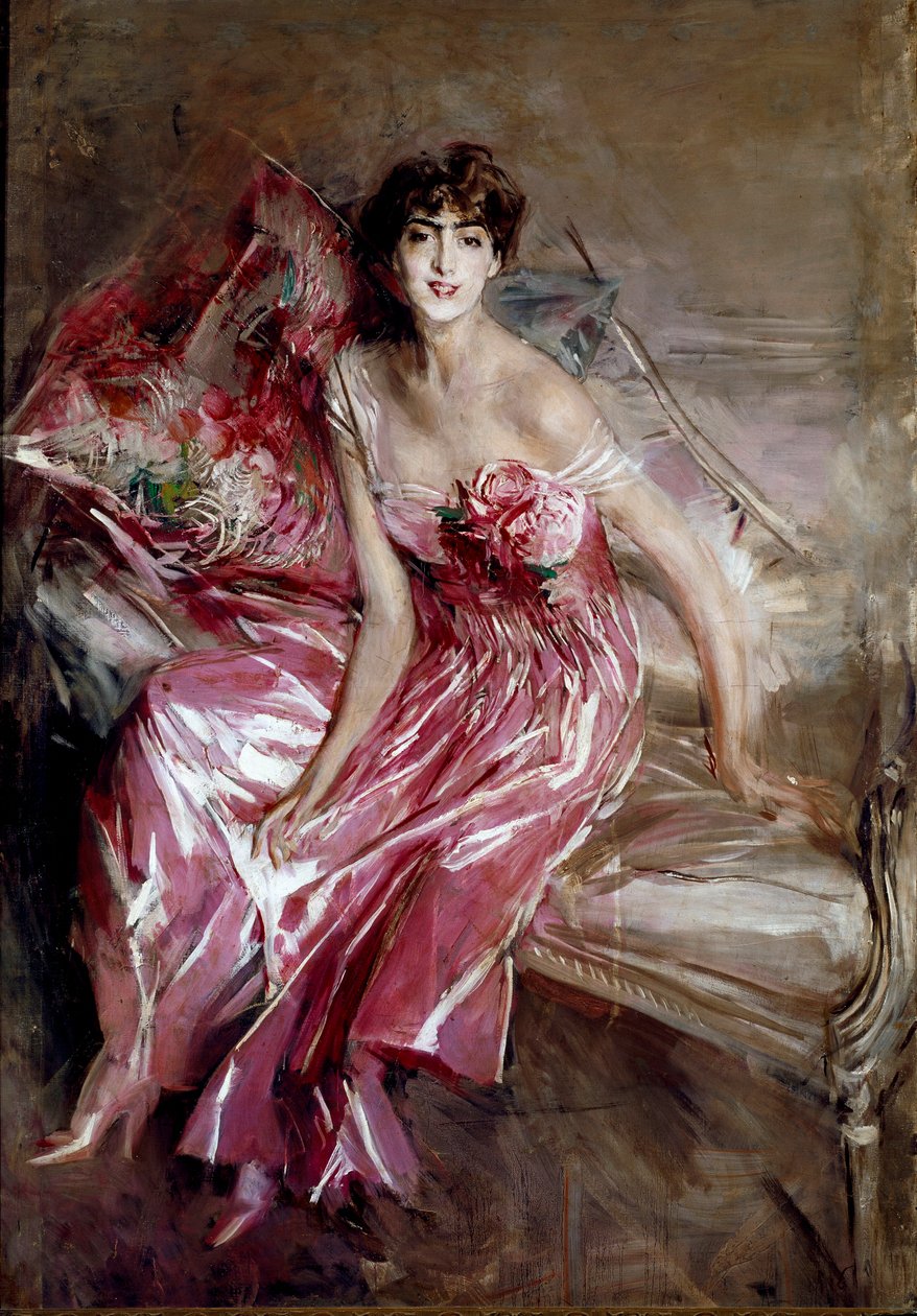 Ritratto di Madame Olivia Concha de Fontecilla o la Signora in Rosa da Giovanni Boldini