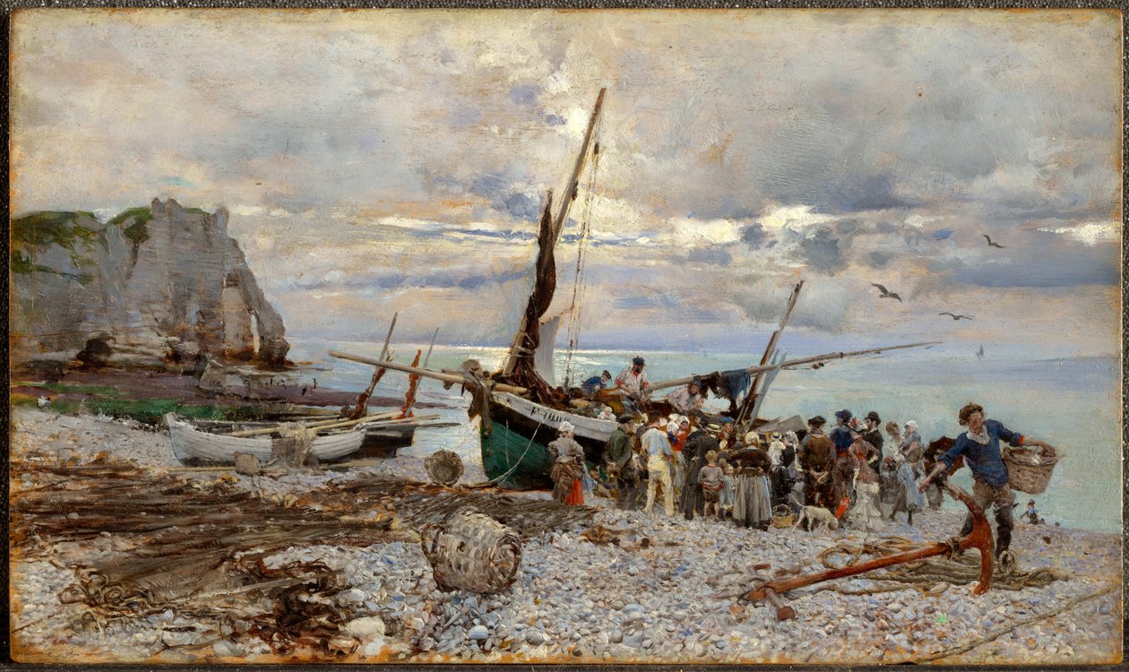 Il ritorno dei pescherecci, Étretat da Giovanni Boldini
