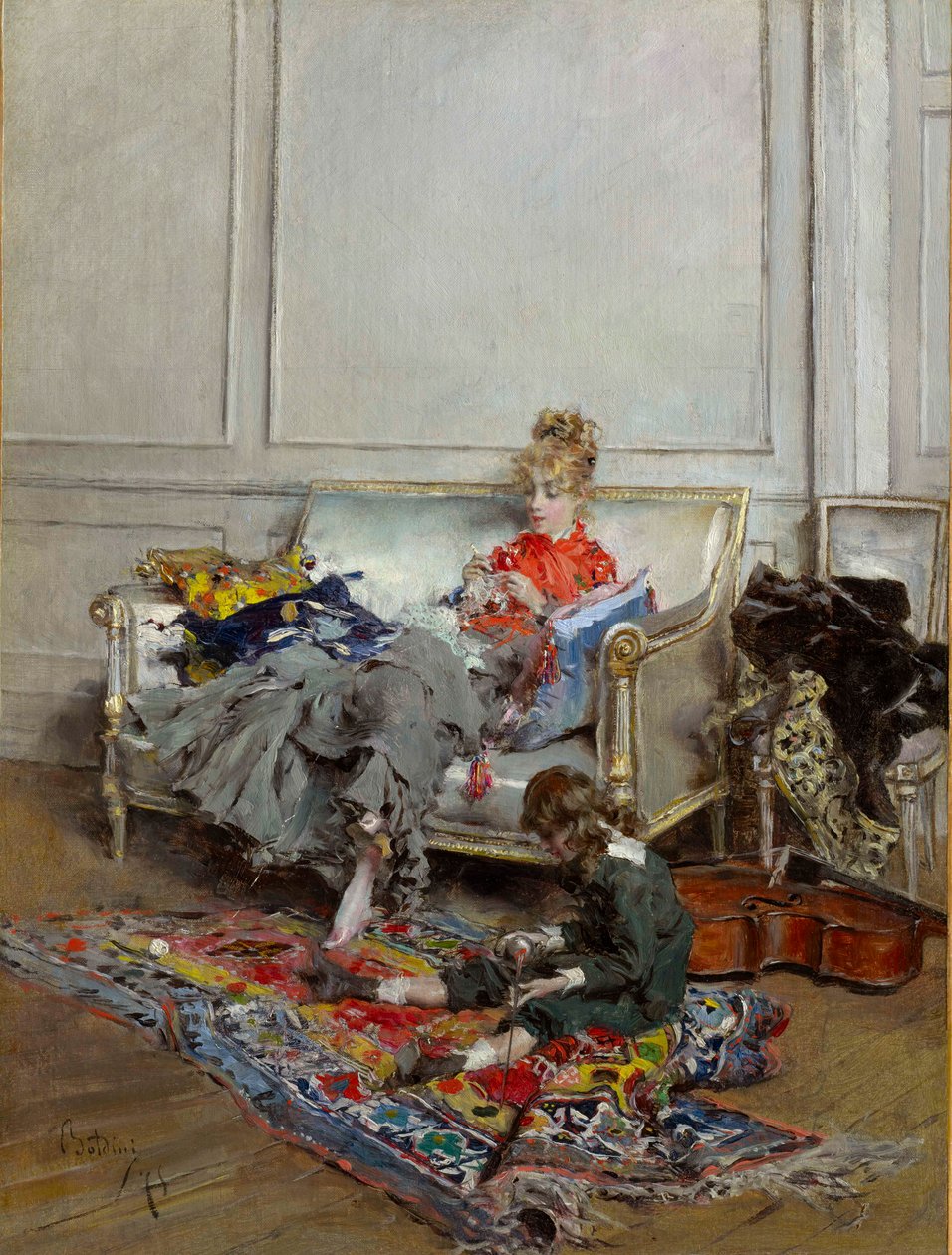 Giovane donna che lavora all