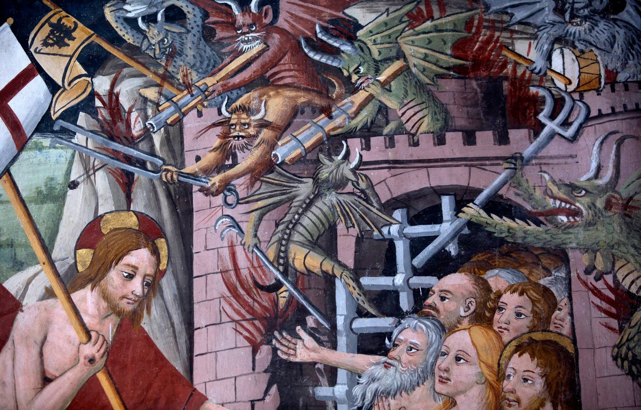 Discesa agli inferi, c.1492 (dettaglio) da Giovanni Canavesio