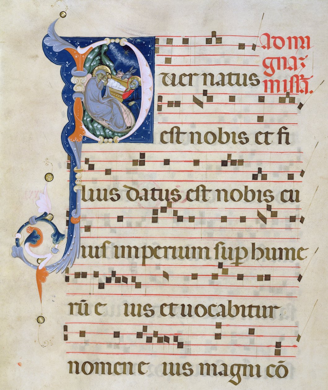 Ms 561 Pagina con iniziale istoriata 