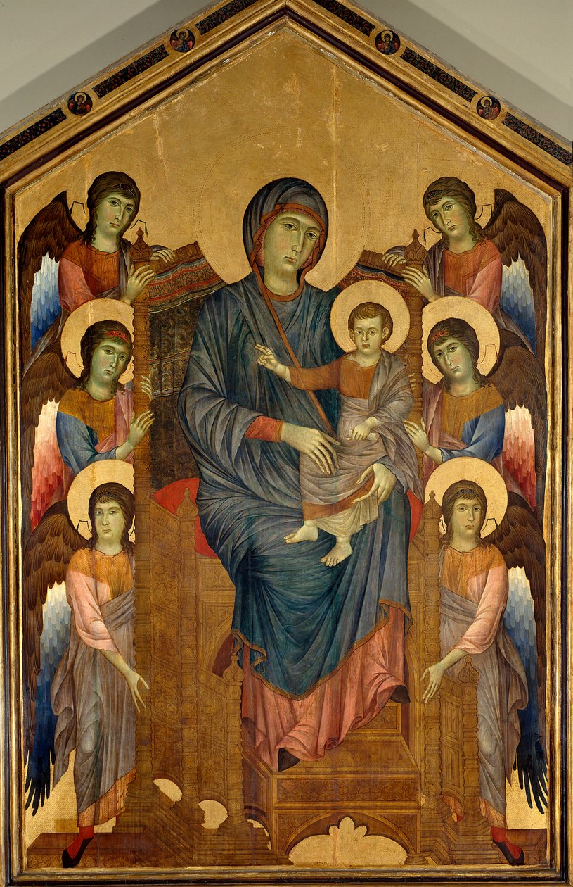 La Vergine e il Bambino in Maestà circondati da sei angeli da Giovanni Cimabue