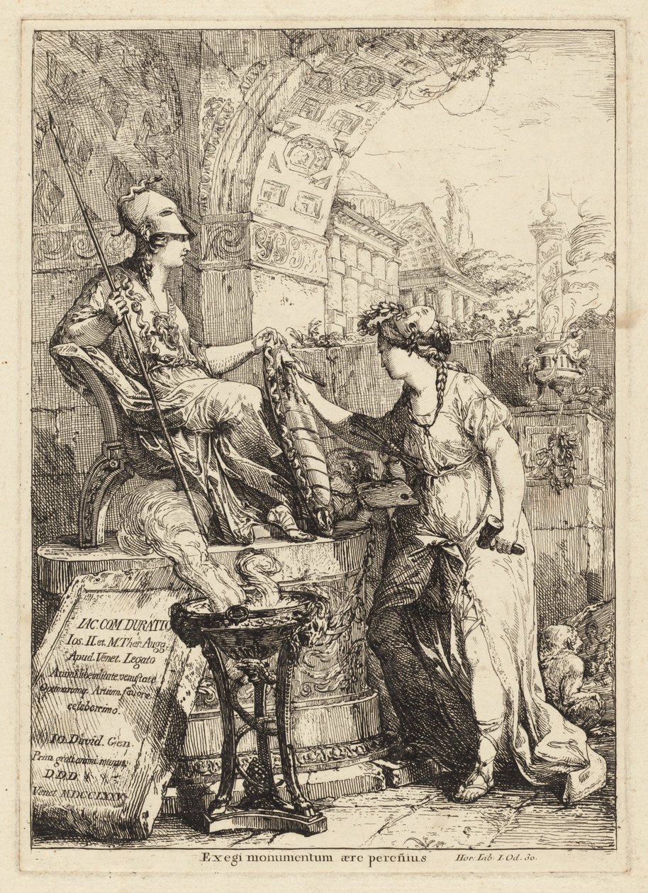 Exegi Monumentum (Minerva che incide lo scudo dell