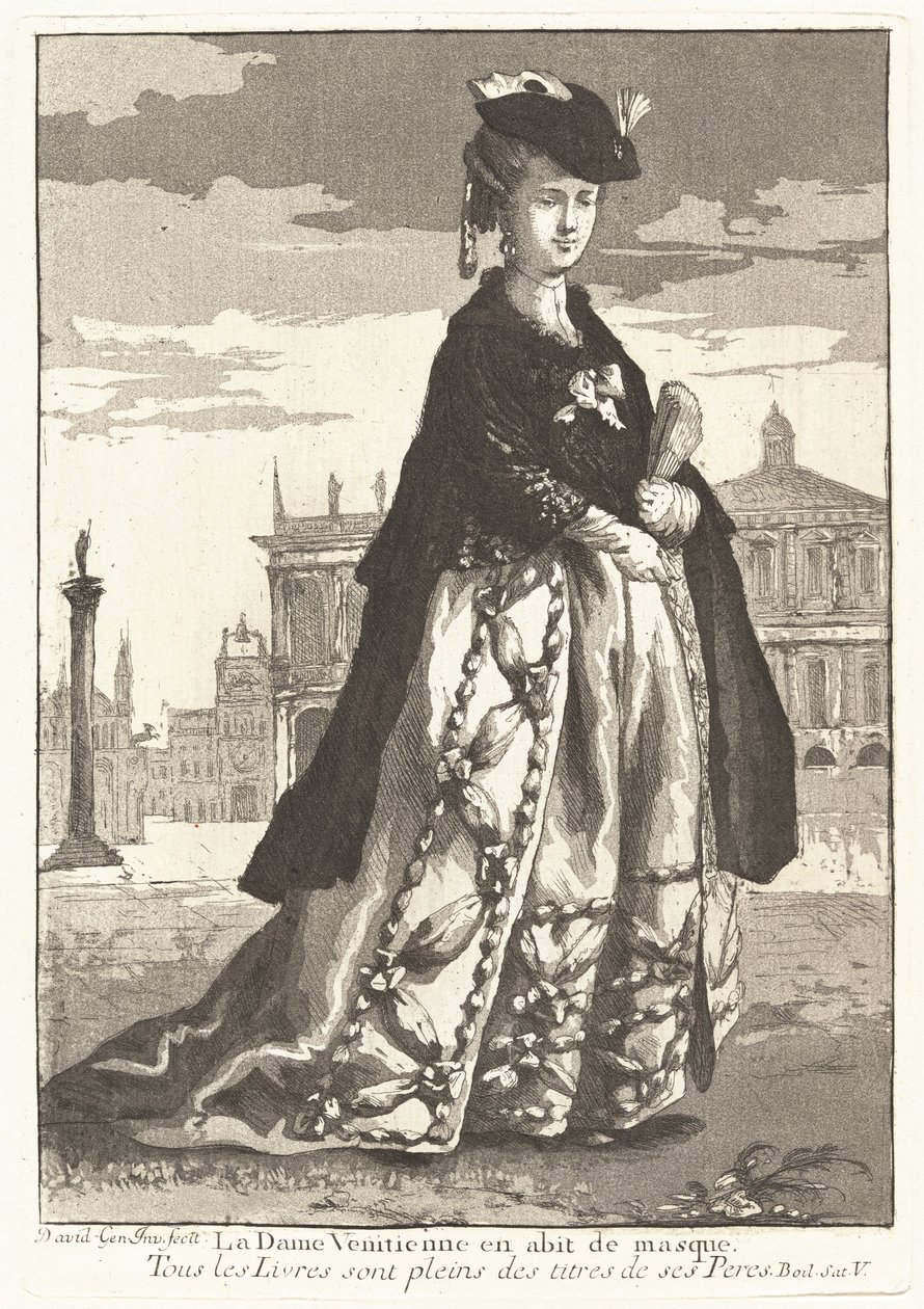 La dama veneziana in abito da maschera da Giovanni David