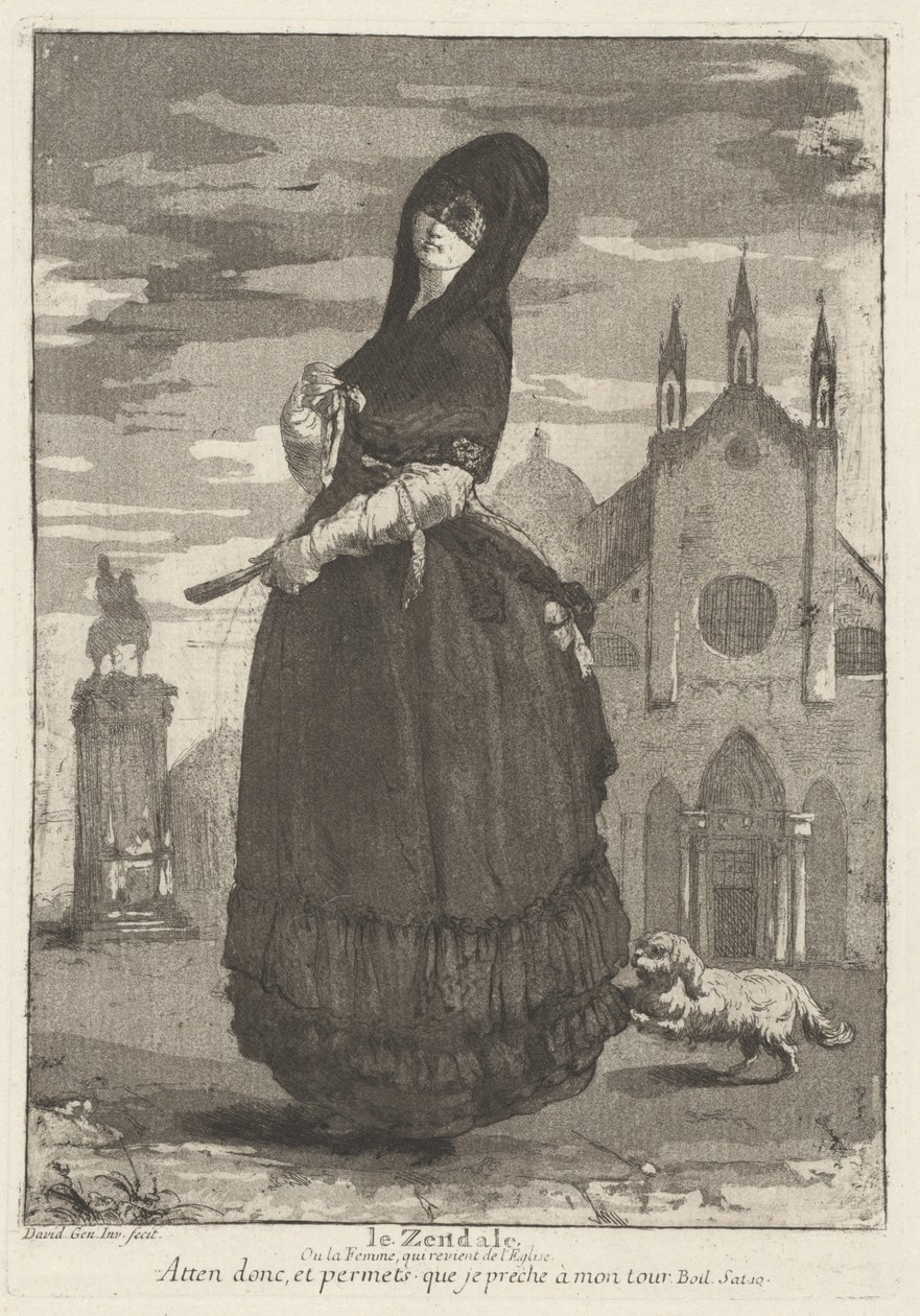 Le Zendale (Donna con cappuccio, o la donna che torna dalla chiesa) da Giovanni David