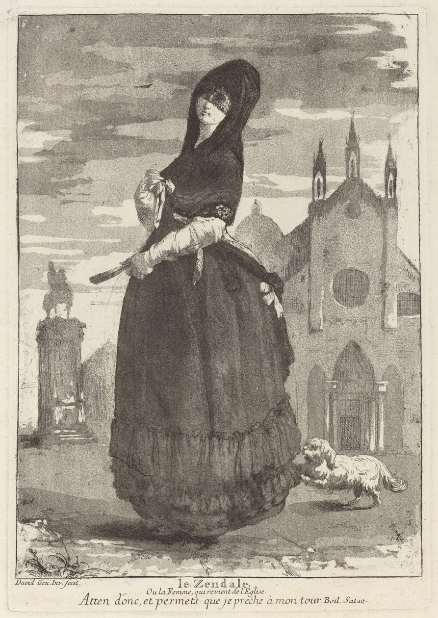 La Zendale (Donna con cappuccio, o la donna che torna dalla chiesa) da Giovanni David
