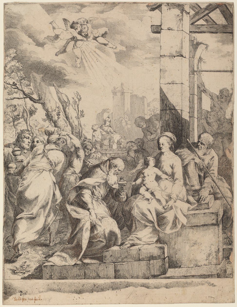 Adorazione dei Magi da Giovanni David after Scarsellino