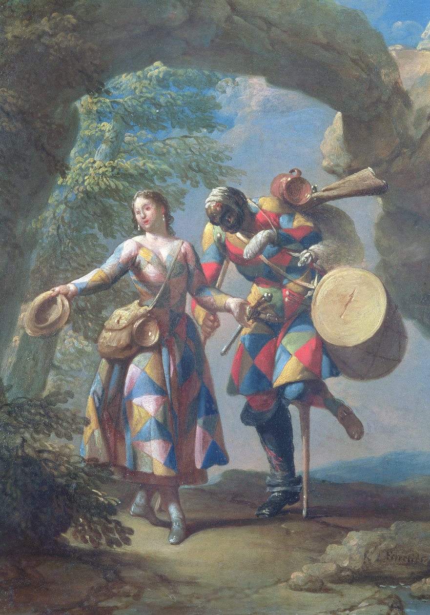 Un Arlecchino che ritorna dalla guerra da Giovanni Domenico Ferretti