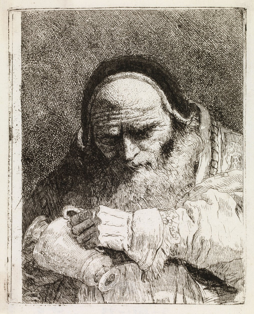 Un papa con una brocca in mano da Giovanni Domenico Tiepolo