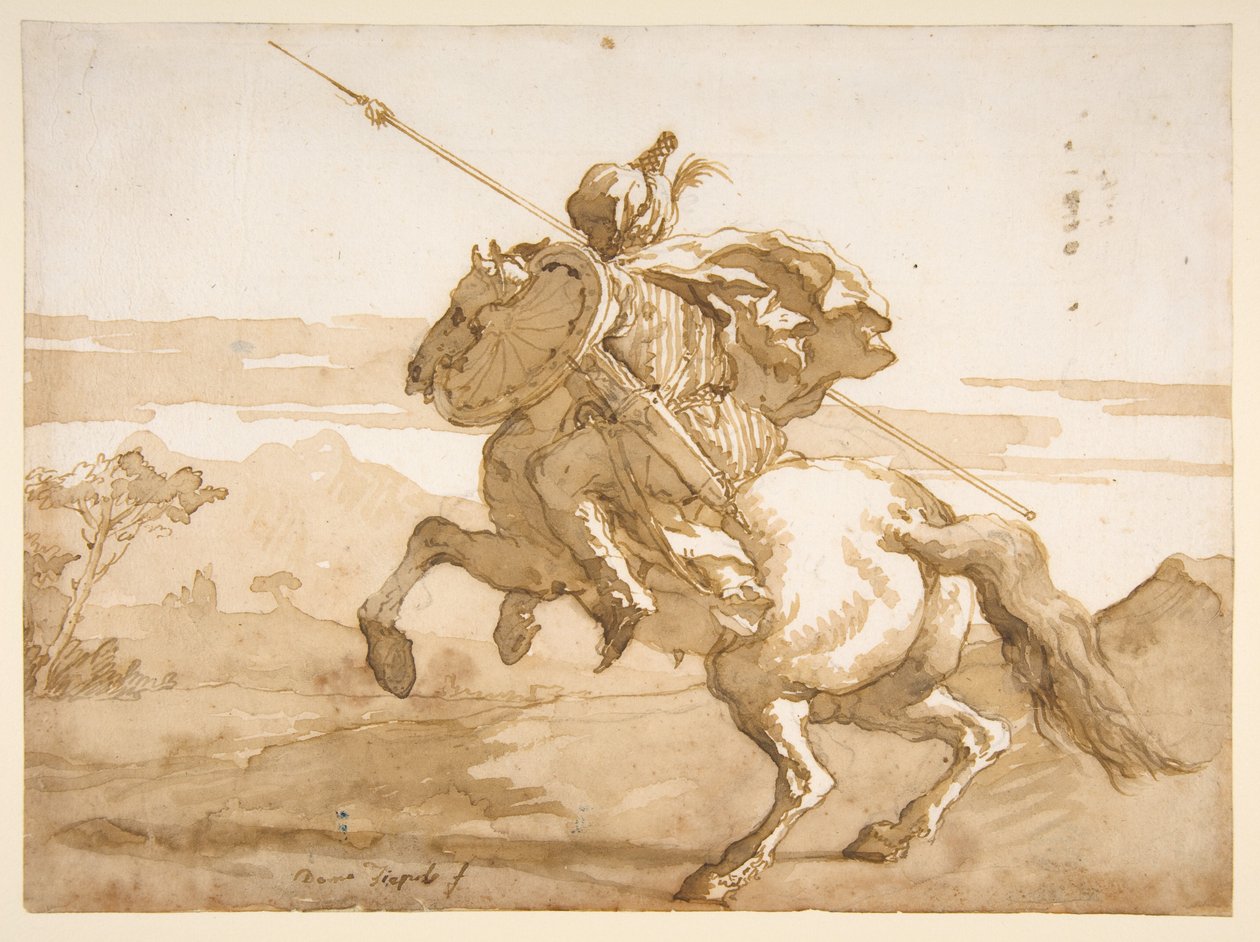 Ein orientalischer Reiter da Giovanni Domenico Tiepolo