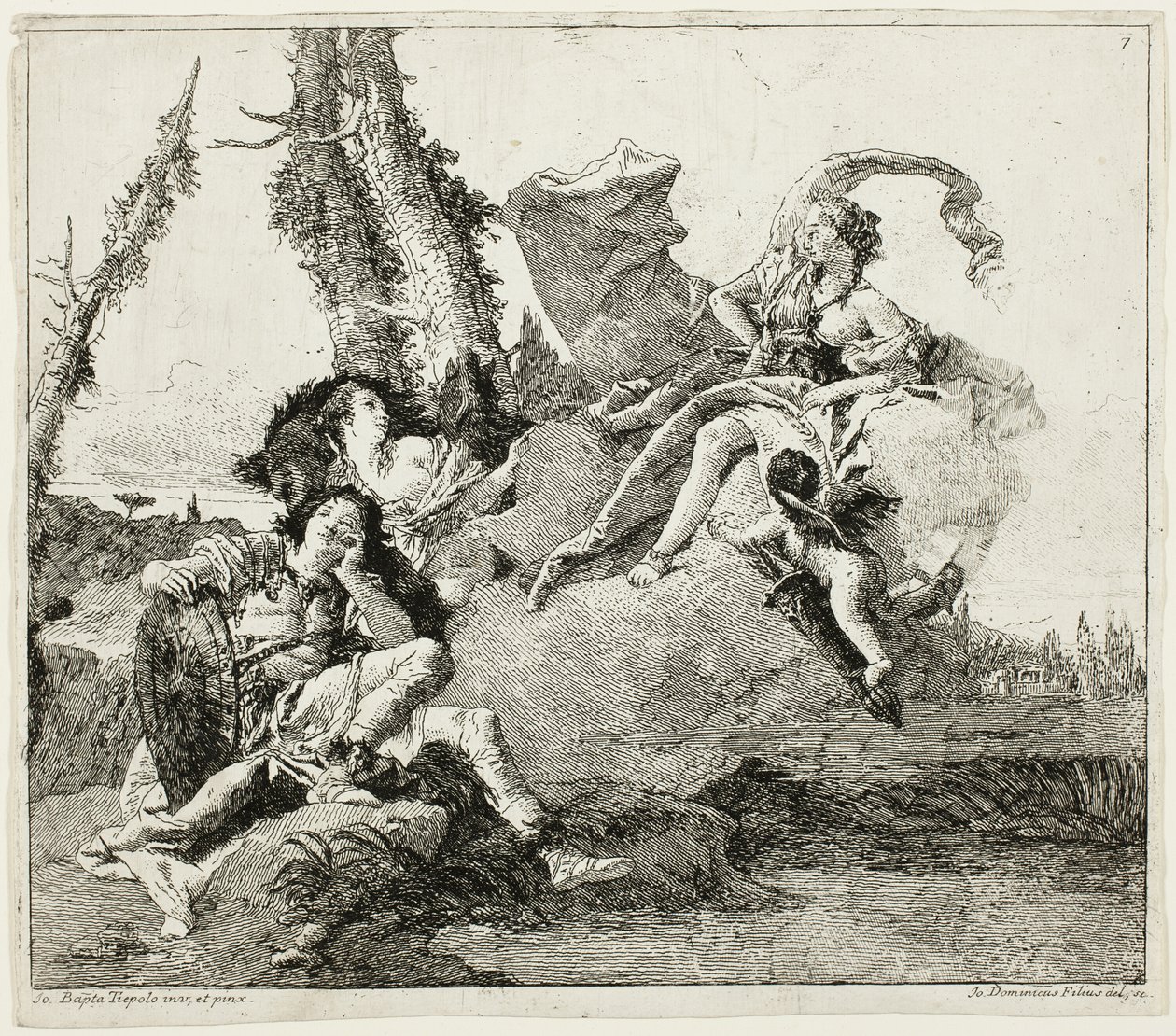 Armida incontra il Rinaldo dormiente da Giovanni Domenico Tiepolo
