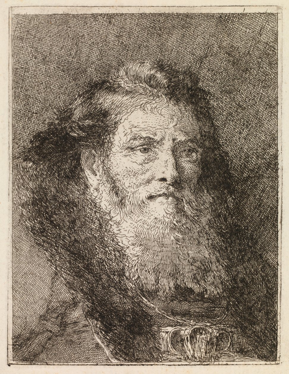 Uomo a capo scoperto rivolto a destra da Giovanni Domenico Tiepolo