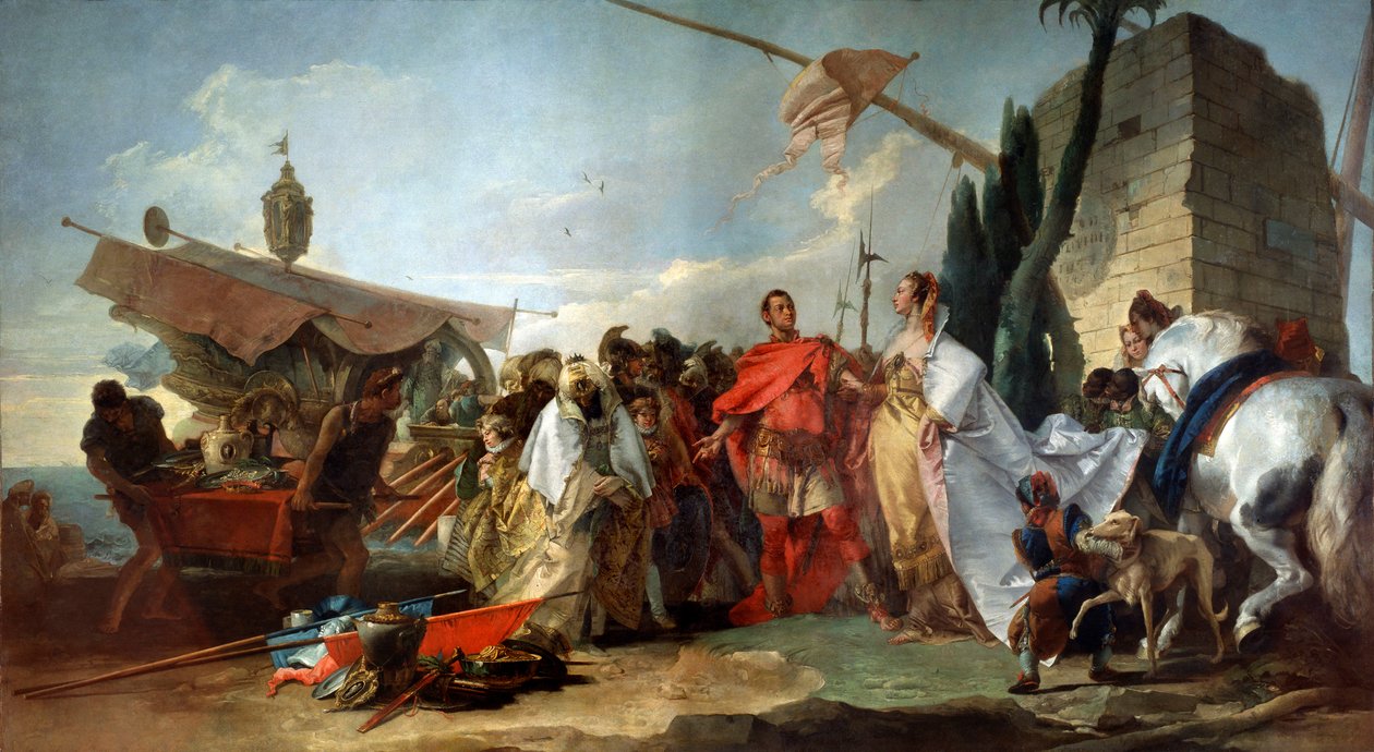 Cesare incontra Cleopatra da Giovanni Domenico Tiepolo