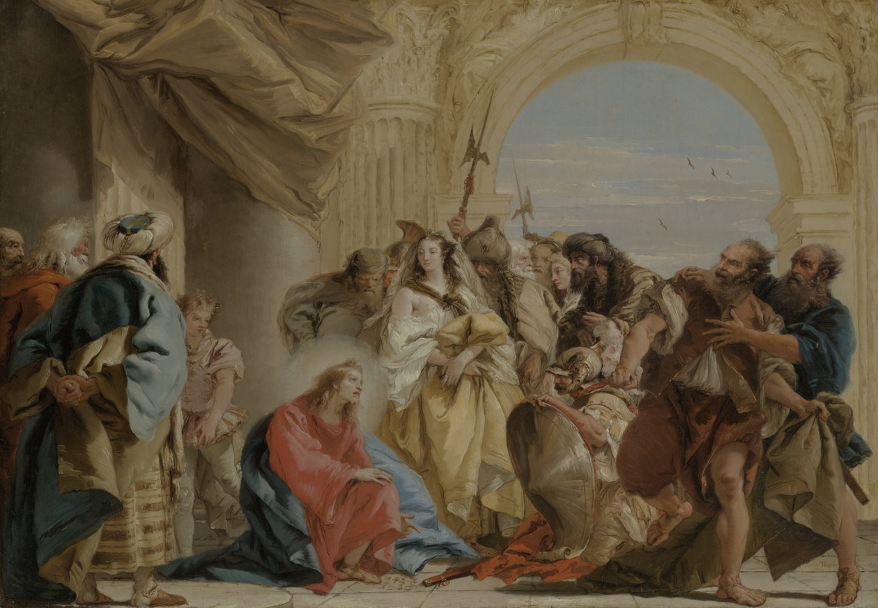 Cristo e la donna sorpresa in adulterio da Giovanni Domenico Tiepolo