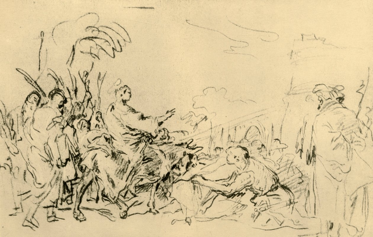 Ingresso di Cristo a Gerusalemme da Giovanni Domenico Tiepolo
