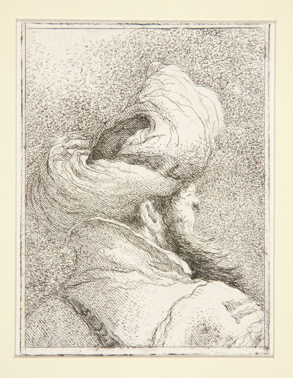Testa di un turco, dalla serie Raccolta di Teste, Libro Secondo da Giovanni Domenico Tiepolo
