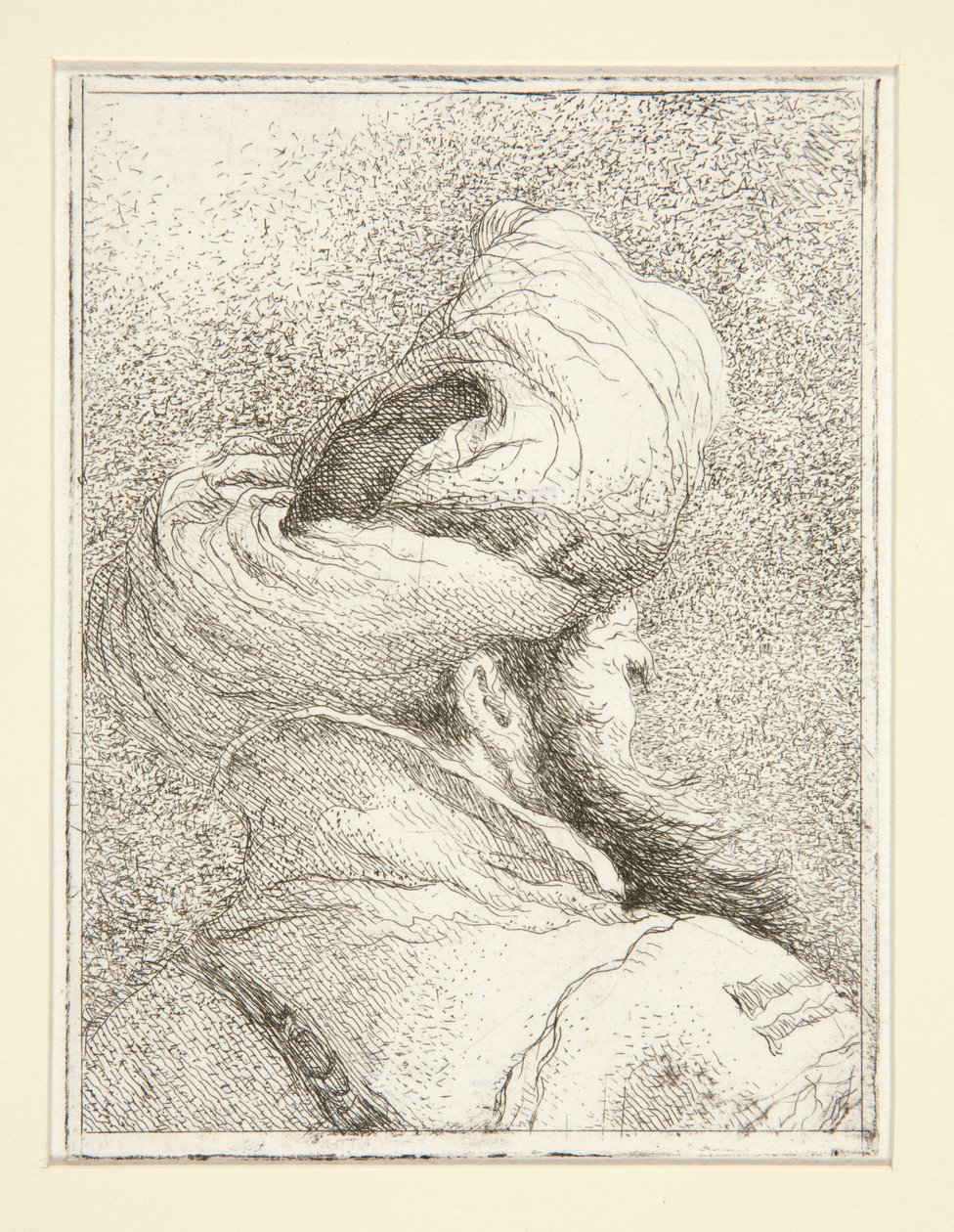 Testa di un turco, dalla serie Raccolta di Teste, Libro Secondo (Raccolta di teste, Libro secondo) da Giovanni Domenico Tiepolo