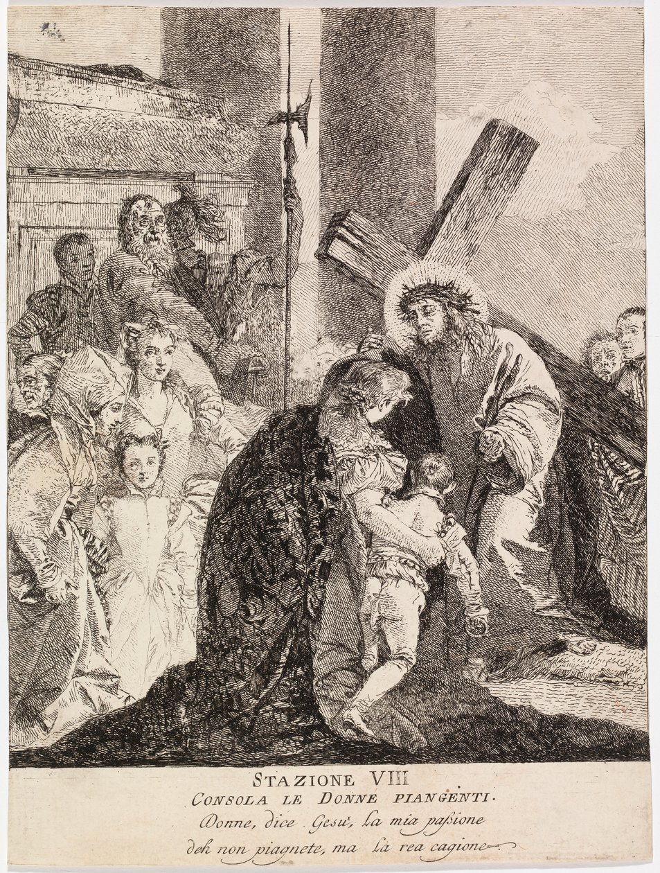 Gesù consola le donne piangenti di Gerusalemme da Giovanni Domenico Tiepolo