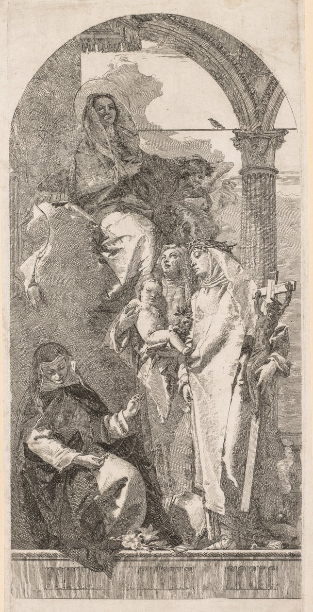 Madonna con i santi Agnese, Caterina e Rosa da Giovanni Domenico Tiepolo