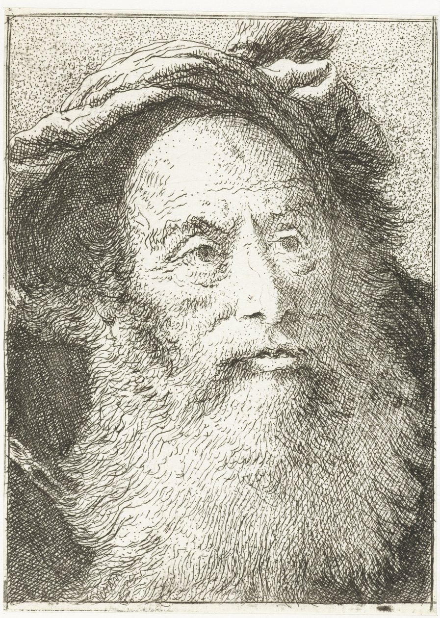 Uomo con barba da Giovanni Domenico Tiepolo