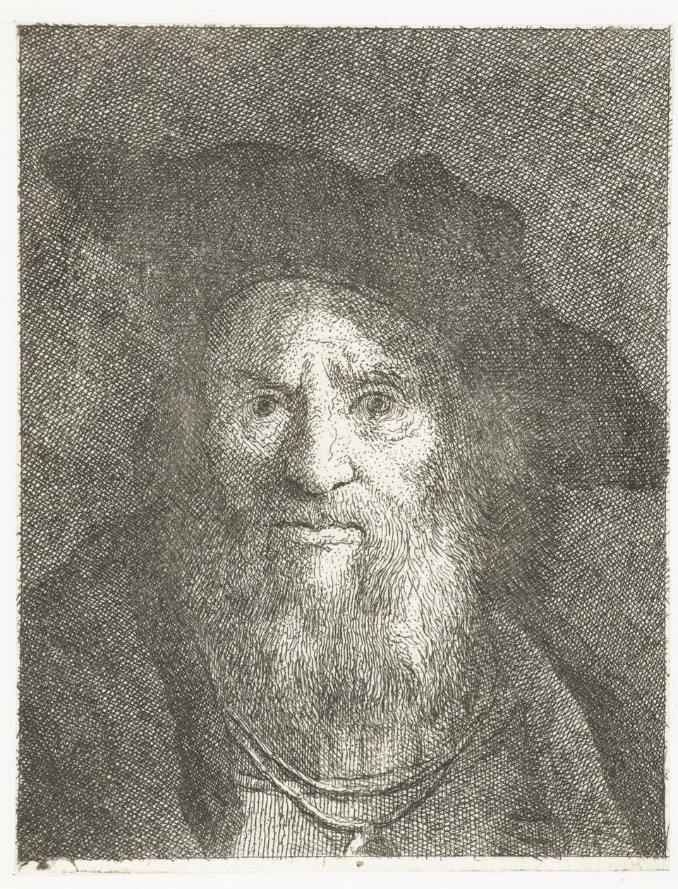 Uomo con berretto da Giovanni Domenico Tiepolo