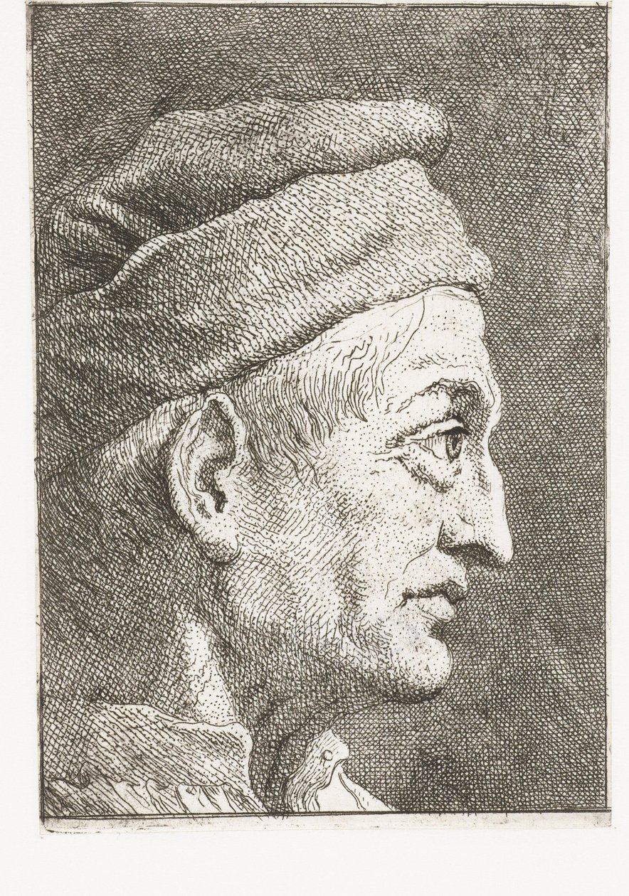 Uomo con il berretto da Giovanni Domenico Tiepolo
