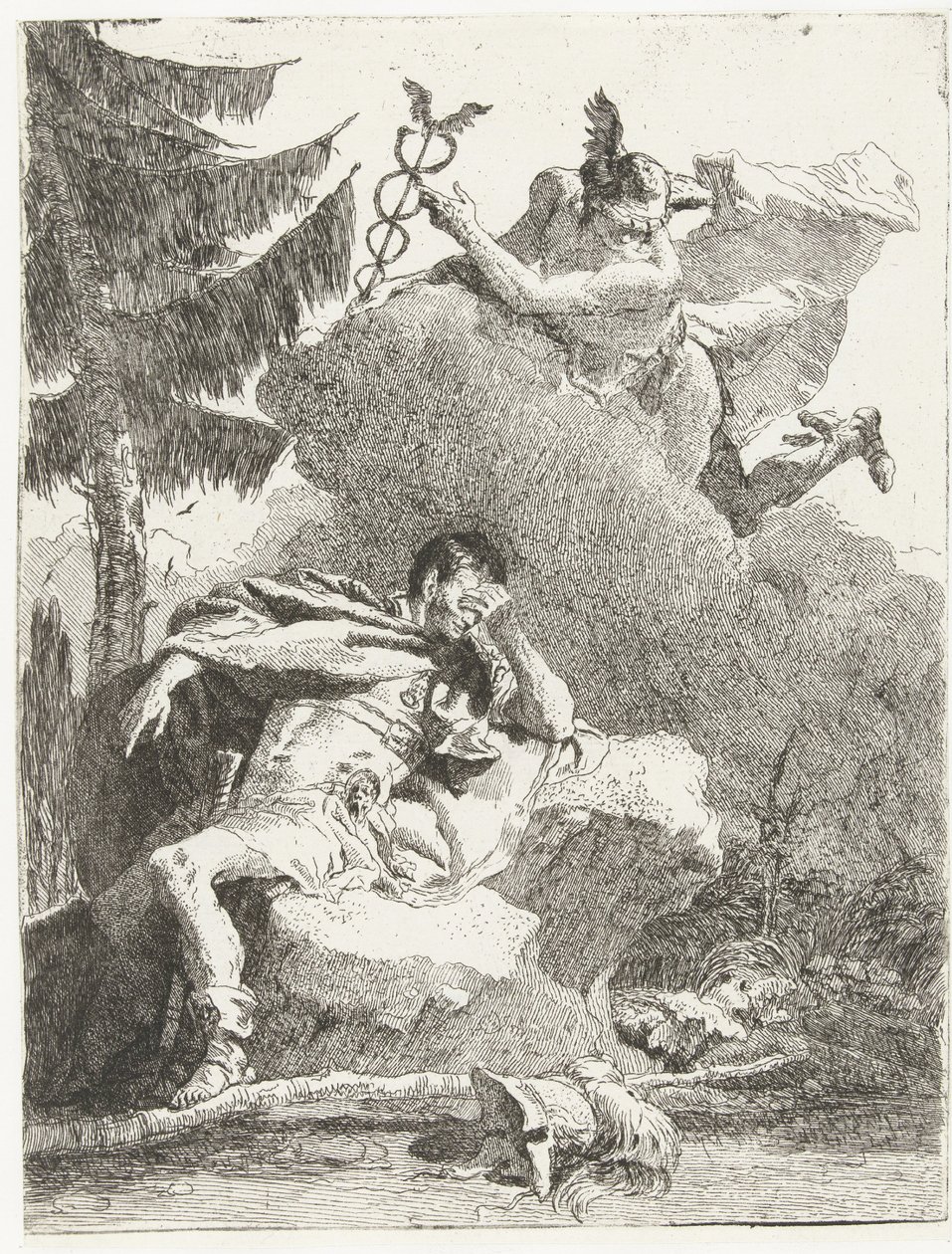 Mercurio appare ad Enea in sogno da Giovanni Domenico Tiepolo