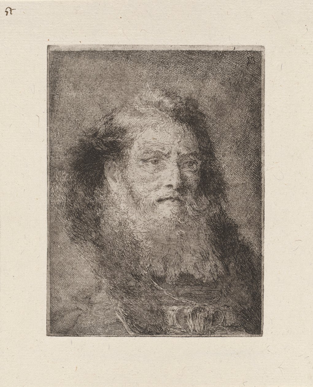 Vecchio con testa scoperta, dalla Raccolta di Teste da Giovanni Domenico Tiepolo