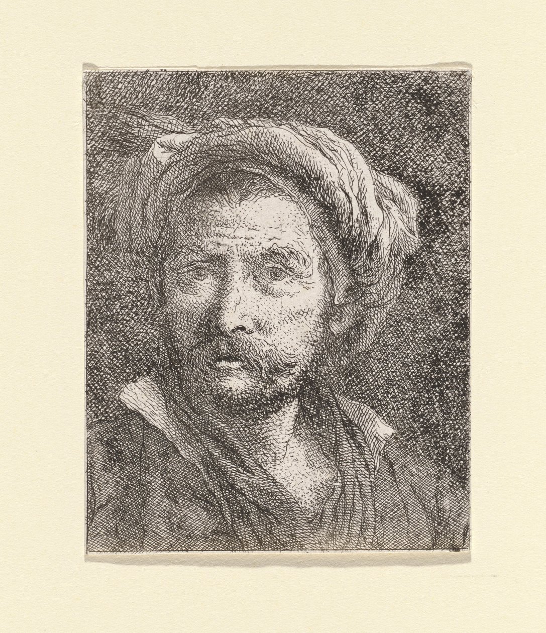 Vecchio con turbante, dalla Raccolta di Teste da Giovanni Domenico Tiepolo