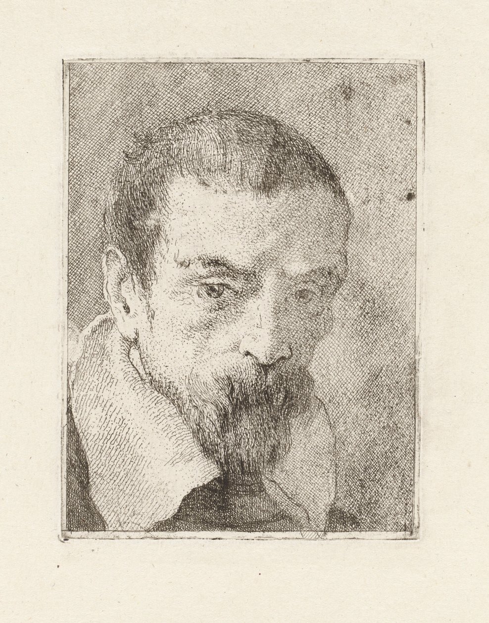 Vecchio con Barba e Testa Nuda, dalla Raccolta di Teste da Giovanni Domenico Tiepolo