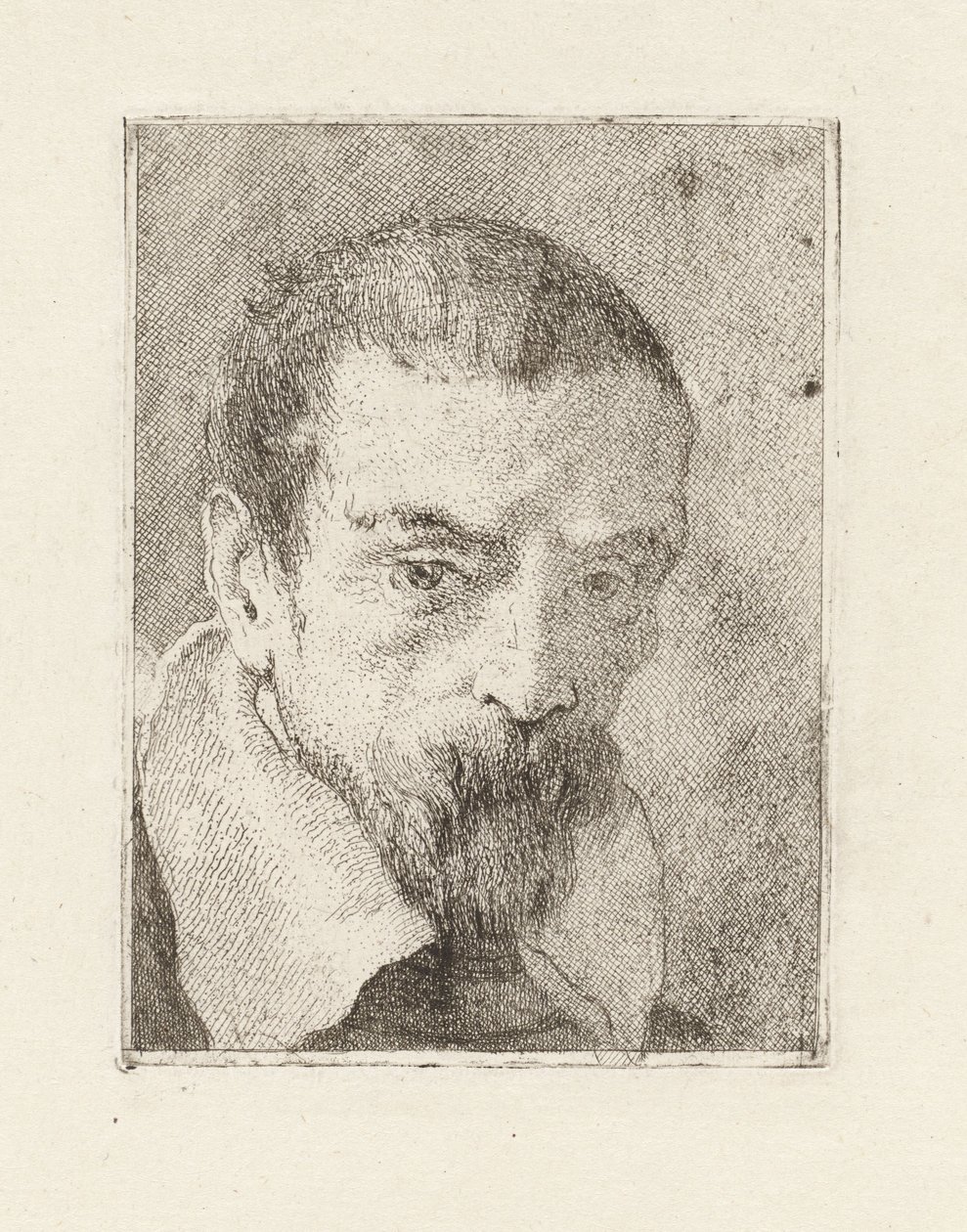 Vecchio con la barba e la testa scoperta, dalla “Raccolta di Teste” (Collezione di Teste) da Giovanni Domenico Tiepolo
